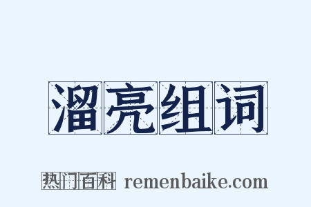 溜亮组词是什么意思的图片